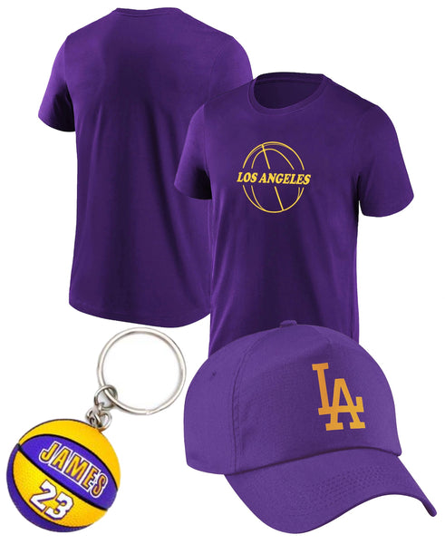 Load image into Gallery viewer, Los Angeles T-shirt + Casquette + Porte-clés
