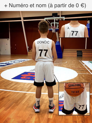 Basket-ball personnalisé pour enfants : ensemble maillot et short -   France