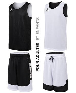 noir blanc tenue de basket